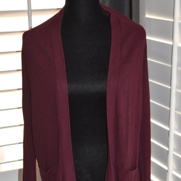 Devotion by Cyrus Pinot Noir Colored Cardigan, Size M - Picture 1 of 3